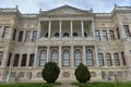 Dolmabahce Palace in Istanbul, Turkey. Palace was built at 1856 and served as the main administrative center of the Ottoman Empire Royalty Free Stock Photo