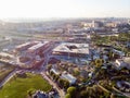 Istanbul, Turkey - February 23, 2018: Aerial View of Abdi Ipekci Stadium in Zeytinburnu / Istanbul / Turkey.