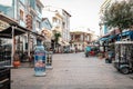 Istanbul, Turkey - February, 12, 2024: Heybeliada (Halki) Island historical houses, narrow streets. Ottoman Era