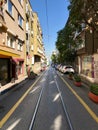 Istanbul, Turkey - February 23, 2018: KadÃÂ±koy Moda Tram / Streets of Istanbul