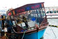 ISTANBUL, TURKEY - FEBRUARY 24. 2009: Tourist boat for harbor tours on Bosporus river