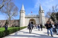 14-04-2023 Istanbul-Turkey: The Gate of Topkapi Palace Sultanahmet, in Istanbul City Royalty Free Stock Photo