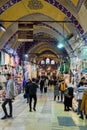 Istanbul, Turkey, 20.12.2019: Grand Bazaar varied produce fr sale: spices, condiments, teas Royalty Free Stock Photo