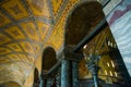 Istanbul, Turkey:. Hagia Sophia in Istanbul. Interior and decoration details, mosaic of Ayasophia. Museum, Orthodox Church and Royalty Free Stock Photo