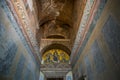 ISTANBUL, TURKEY: Hagia Sophia interior. Mosaic icon in Hagia Sophia. Virgin Mary and Saints. Byzantine Culture