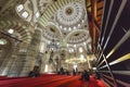 Interior of Mihrimah Sultan Mosque by Mimar Sinan in Uskudar Royalty Free Stock Photo