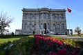 Istanbul, Turkey - January 11, 2020: Contemporary Buildings Kucuksu Pavilion which is a 19th century Ottoman Empire era summer .