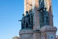 ISTANBUL,TURKEY- January 2022: Republic Monument at Taksim Square