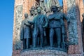 ISTANBUL,TURKEY- January 2022: Republic Monument at Taksim Square