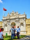 Imperial Gate of the Dolmabahce Palace. Besiktas district, Istanbul, Turkey. Royalty Free Stock Photo