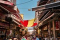 ISTANBUL, TURKEY - JULY 28, 2015: Eminonu and Grand Bazaar is popular destination for tourists