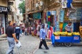 The market street near Grand Bazaar in Istanbul