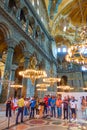 Group of sightseers in The Hagia Sophia