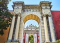 Imperial Gate of the Dolmabahce Palace. Besiktas district, Istanbul, Turkey. Royalty Free Stock Photo