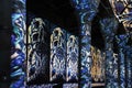 Live performance light show in Theodosius historical cistern