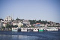 ISTANBUL, TURKEY Ã¢â¬â July 29 , 2018: Muslim architecture and water transport in Turkey - Beautiful View touristic landmarks from