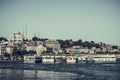 ISTANBUL, TURKEY Ã¢â¬â July 29 , 2018: Muslim architecture and water transport in Turkey - Beautiful View touristic landmarks from