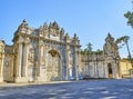 Treasury Gate of the Dolmabahce Palace. Besiktas district, Istanbul, Turkey. Royalty Free Stock Photo