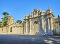 Treasury Gate of the Dolmabahce Palace. Besiktas district, Istanbul, Turkey. Royalty Free Stock Photo