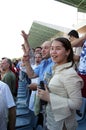 Horseracing fans watching the horse race