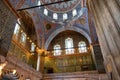 ISTANBUL, TURKEY - JULY 06, 2018: View of the ceiling of the Blue Mosque (also known as the Sultan Ahmed Mosque). Royalty Free Stock Photo