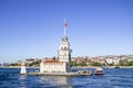 ISTANBUL, TURKEY - JULY 26, 2019: view of Maiden`s Tower Kiz Kulesi Royalty Free Stock Photo