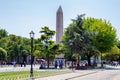 ISTANBUL, TURKEY - JULY 05, 2018: View of the Obelisk of Theodosius. Is the Egyptian obelisk of Pharaoh Thutmose III re-erected in