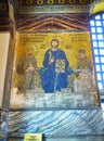 Zoe Mosaic of the Hagia Sophia mosque. Istanbul, Turkey. Royalty Free Stock Photo