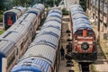 Spare Intercity Train Wagons on the Rails