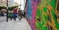 Istanbul, Turkey - June 02, 2017: Colorful portrait graffitis painted on the wall in Kadikoy district of Istanbul city.