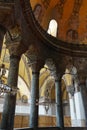Hagia Sophia in Istanbul. Interiors of Ayasophia. Royalty Free Stock Photo
