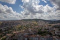 Istanbul, Turkey - June 9, 2013; Istanbul landscape from helicopter. Camlica Hill view from helicopter. Amazing city Istanbul in