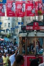 Crowded Istiklal Street, Main Shopping District Istanbul, Turkey