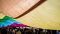 People in Taksim Square for LGBT pride parade Royalty Free Stock Photo