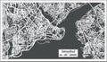 Istanbul Turkey Map in Retro Style. Royalty Free Stock Photo