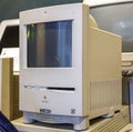 Istanbul, Turkey, 23 March 2019: Apple Macintosh Classic Personal computer Old original computer with keyboard on Royalty Free Stock Photo