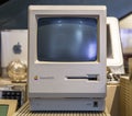 Istanbul, Turkey, 23 March 2019: Apple Macintosh Classic Personal computer Old original computer with keyboard on Royalty Free Stock Photo