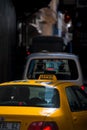 ISTANBUL, TURKEY - MARCH 18 2013: Cabs on the streets of Istanbul Royalty Free Stock Photo