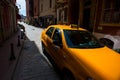 ISTANBUL, TURKEY - MARCH 18 2013: Cabs on the streets of Istanbul Royalty Free Stock Photo