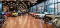 Istanbul, Turkey, 23 March 2019: Classic cars in Rahmi M. Koc Industrial Museum. Hall of vintage nostalgic antique autos