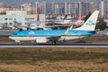 KLM Boeing 737-700 PH-BGO passenger plane departure at Istanbul Ataturk Airport Royalty Free Stock Photo