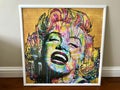 Istanbul, Turkey - March 23, 2020: Marilyn Monroe Puzzle with Frame Colorful Digital Pop Art