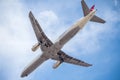 ISTANBUL, TURKEY - March 13, 2015: Turkish Airlines Boeing. Under view of an airplane coming into land on March 13, 2015 in