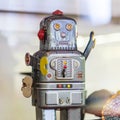 Istanbul, Turkey, 23 March 2019: Vintage tinplate old toy robot. Rahmi M. Koc Industrial Museum Royalty Free Stock Photo