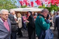 AK Party tent in the neighbourhood of Uskudar during 2023 elections, Istanbul, Turkey