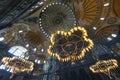 Chandeliers Inside Hagia Sophia, Istanbul, Turkey
