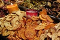 Dried Fruit for sale in the Spice Bazaar in Istanbul Royalty Free Stock Photo