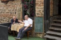 Street cafe in Istanbul, Turkey Royalty Free Stock Photo