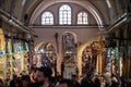 Crowded street in the Grand Bazaar during rush hour. Royalty Free Stock Photo