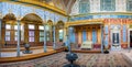 Istanbul, Turkey - May 28, 2022: Interior of Topkapi Palace, detail and decoration of the castle, Istanbul, Turkey Royalty Free Stock Photo